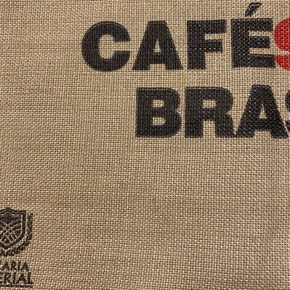Cafe de Brazil LARGE 38"x27" Coffee Bean Burlap Sack Bag Crafts Decor - Picture 2 of 6